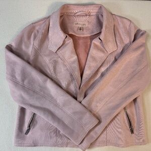 Philosophy Blush Pink Faux Leather Moto Jacket Size M